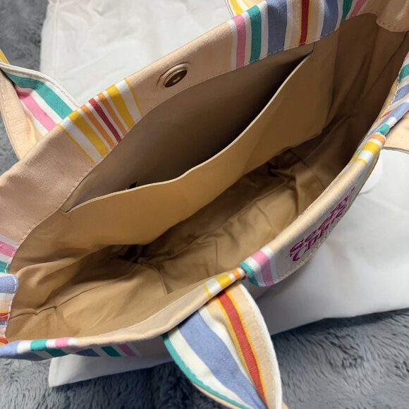 See by Chloé Laetizia Striped Tote Bag in Smooth Tan MSRP$450 Great Reviews - Picture 5 of 13